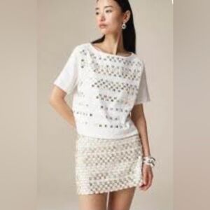 J. CREW COLLECTION Limited-edition Embellished Tee, Sz Medium